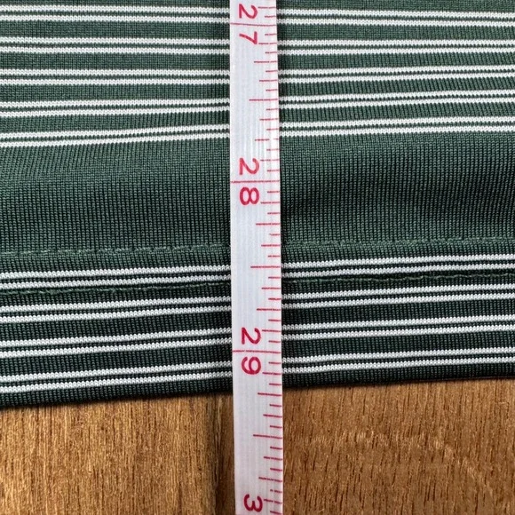 Russell Athletic Men Green Striped Polo Shirt University of Miami U Logo XL - Picture 8 of 10